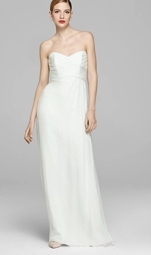 Amsale silk chiffon strapless - chiffon,